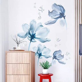 Creative Removable 3D Flower Wall Decals Romantic Floral Wall Sticker for Home Decoration