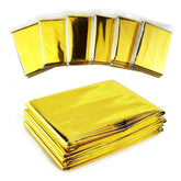 10 Pack Foil Mylar Thermal Emergency Blankets for Outdoors-160X210cm