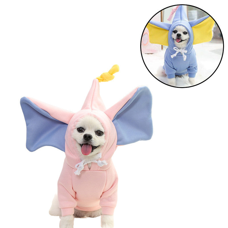 2 Pack Winter Big Ear Elephant Dog Hoodies Cute Warm Pet Costume