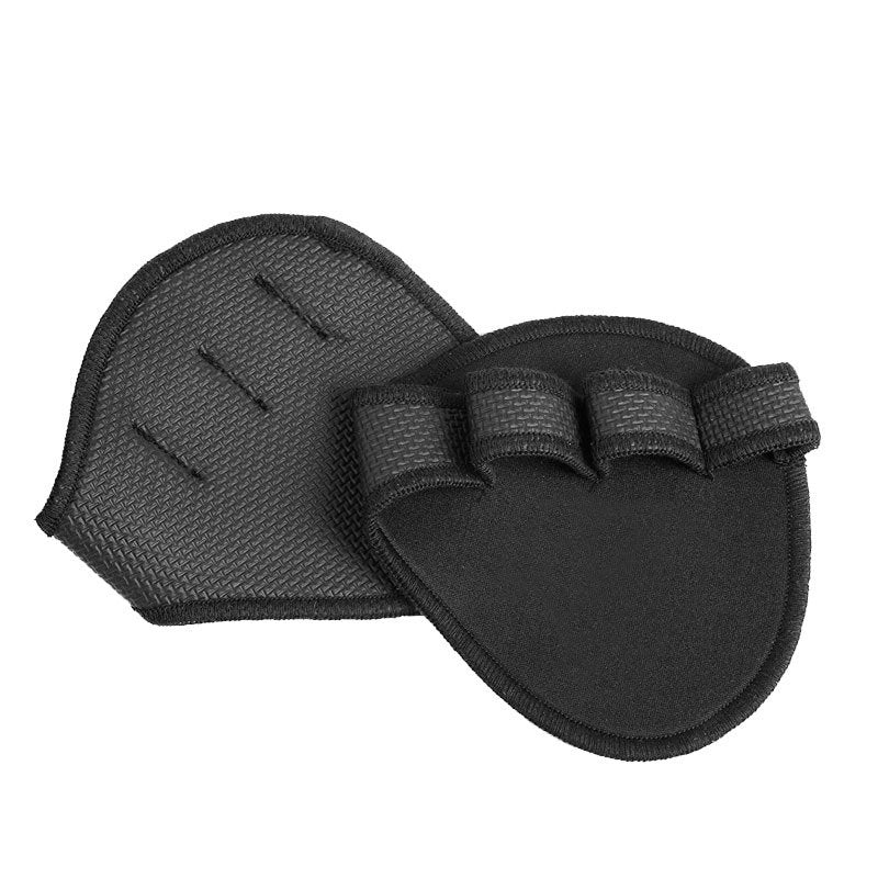 Neoprene Half Finger Gloves Grip Pad Weightlifting Gym Workout Breathable Gloves-Black