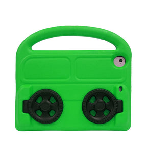 Wheel iPad Case For iPad Mini 1/2/3/4/5 Shockproof Stand Cover With Handle Stand-Green