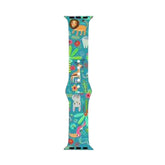 Color Printing Silicone Watch Band For Apple Watch SE/6/5/4/3/2/1(Animal Rainforest)