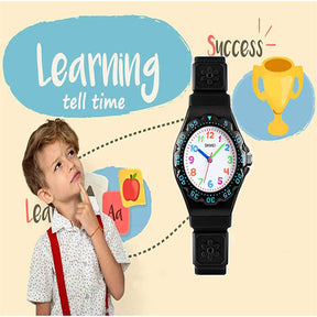 Kids Waterproof Quartz Watch Fashion Watch-Black