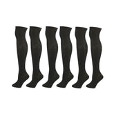 3 Packs Women Extra Long High Socks Knit Warmers Thick Tall Long Boot Stockings Leg-Black