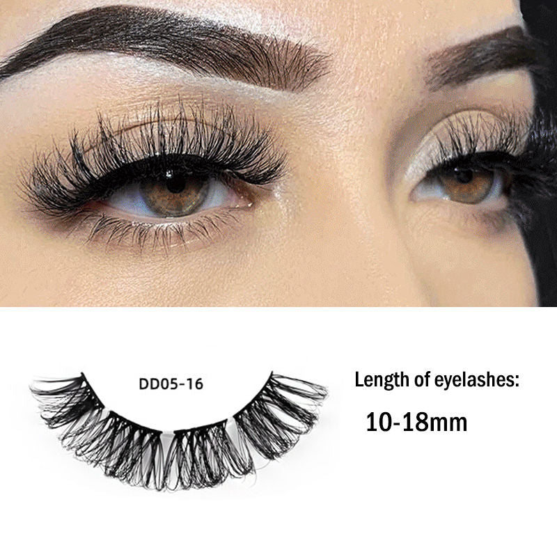 Russian Strip Lashes Reusable False Eyelashes Natural D Curl-16