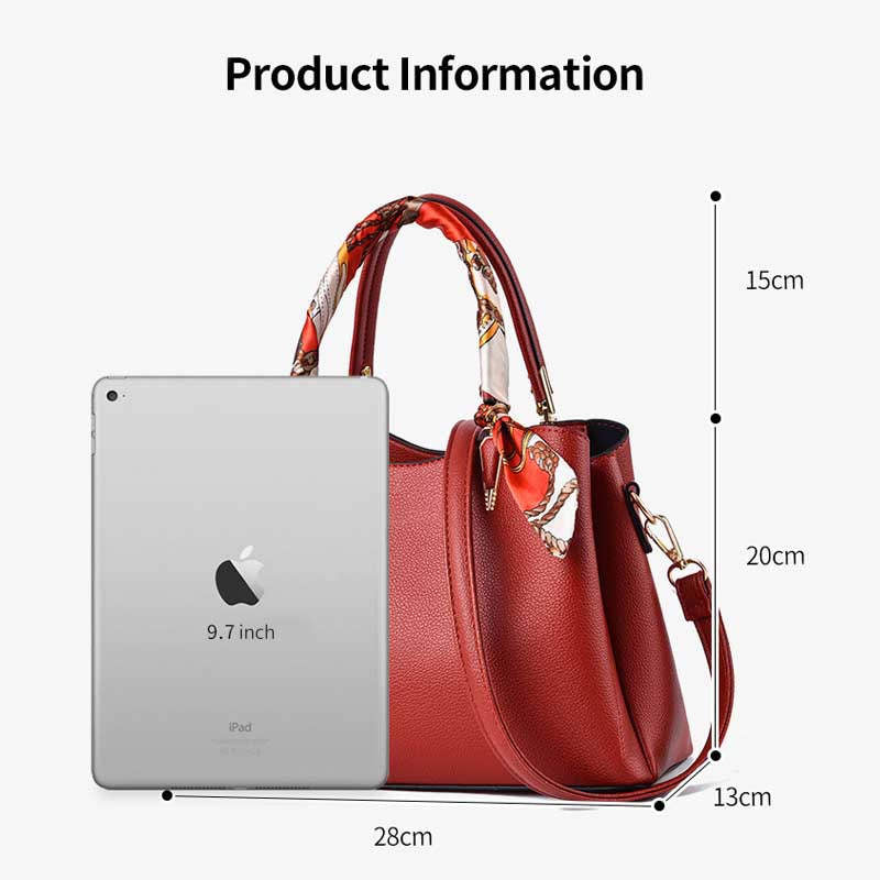 Womens Fashion Leather Purses and Handbags Top Handle Satchel Tote Bags-White