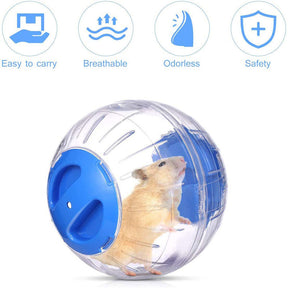 Cute Hamster Running Ball Silent Exercise Wheel-Blue