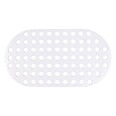 Soft Bathtub and Shower Mat Non Slip with Drain Holes-White