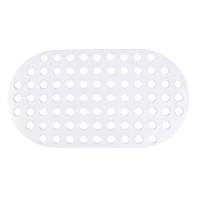 Soft Bathtub and Shower Mat Non Slip with Drain Holes-White