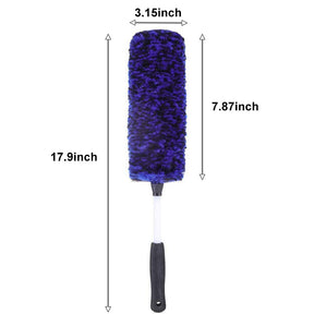 Metal Free Wheel Cleaner Brush Highly Absorbent Tire Brush for Cleaning Tires and Rims-Blue