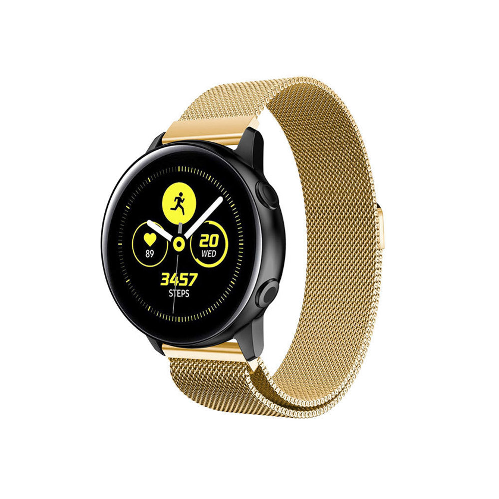Metal Mesh Watch Bands With Steel Magnetic Absorption Loop For Samsung Galaxy Watch 42/46mm Gear S3 Frontier/Classic(Gold)