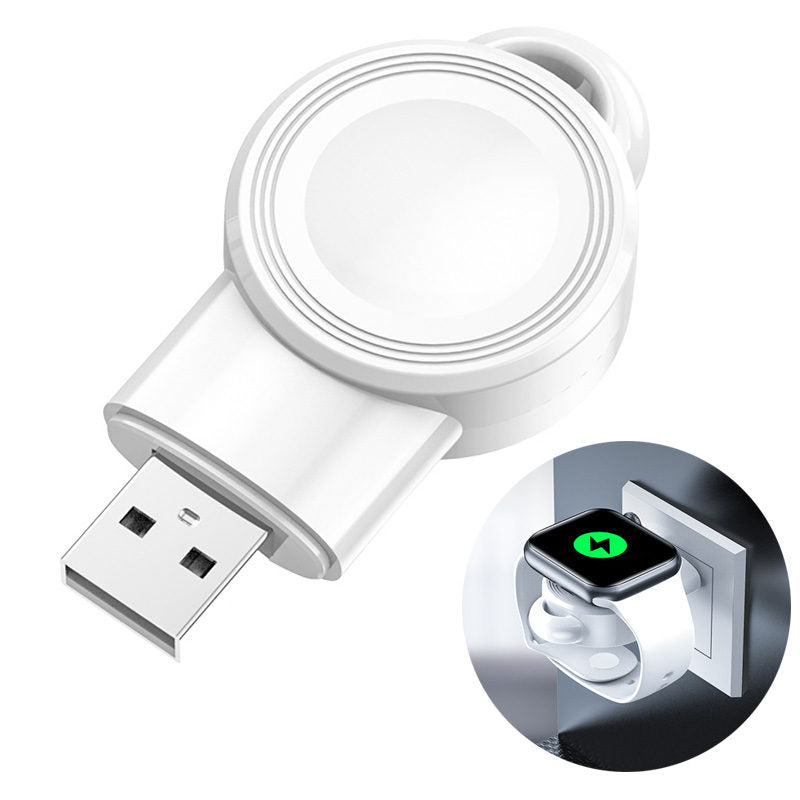 iWatch Magnetic Wireless USB Charger for Apple Watch Series 6/5/4/3/2/1/SE-White