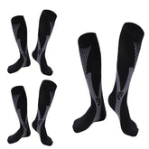 3 Pairs Sport Compression Socks Knee-Length for Nurse Edema Diabetic Sports Socks-Black