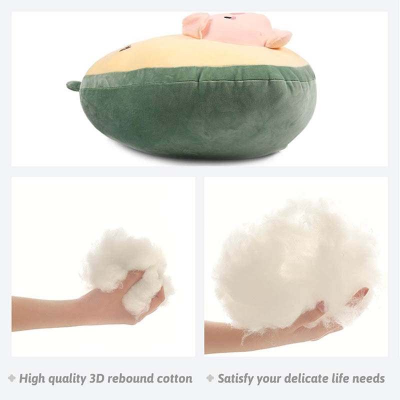 Piggy Plush Stuffed Animal Pillow-Cute Avocado Squishy Hugging Plushie-Gifts for Kids