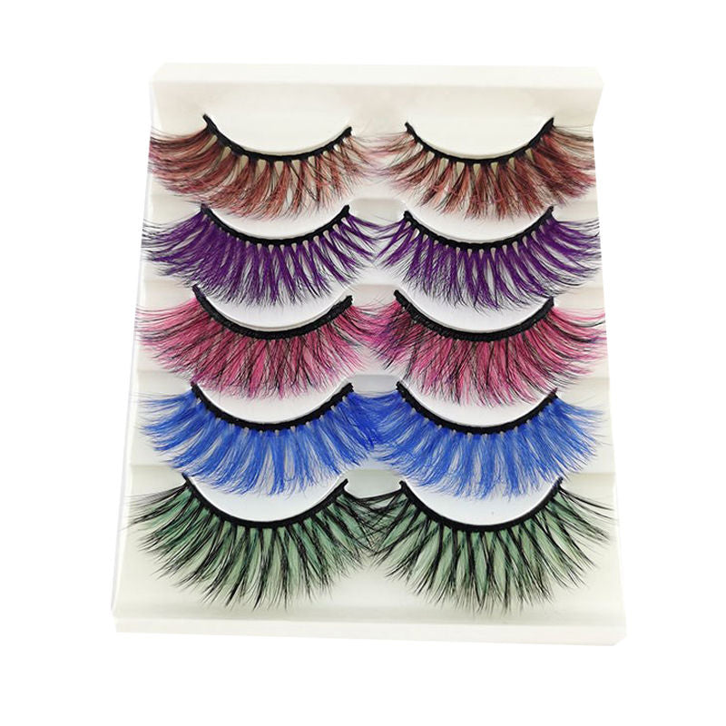 3D False Eyelashes Colored Thick Lashes for Performance Halloween-3