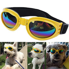 Dog Goggles Eye Wear Protection Waterproof Pet Sunglasses for Dogs About Over 6 KG-Yellow