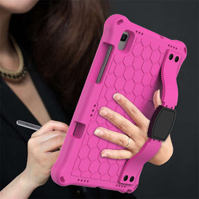 Hive SamSung Tablet Case For Sansung S6 10.5 (2019)/ S5E(2019)/Tab A7 (2020) Durable Stand Cover With Shoulder Strap-RoseBlack