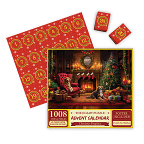 Christmas Jigsaw Puzzles 24 Days Countdown Calendar for Kids Adults Gift-G