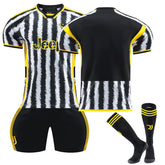 Juventus Home Jersey for Kids Adult Soccer Training Uniform Set