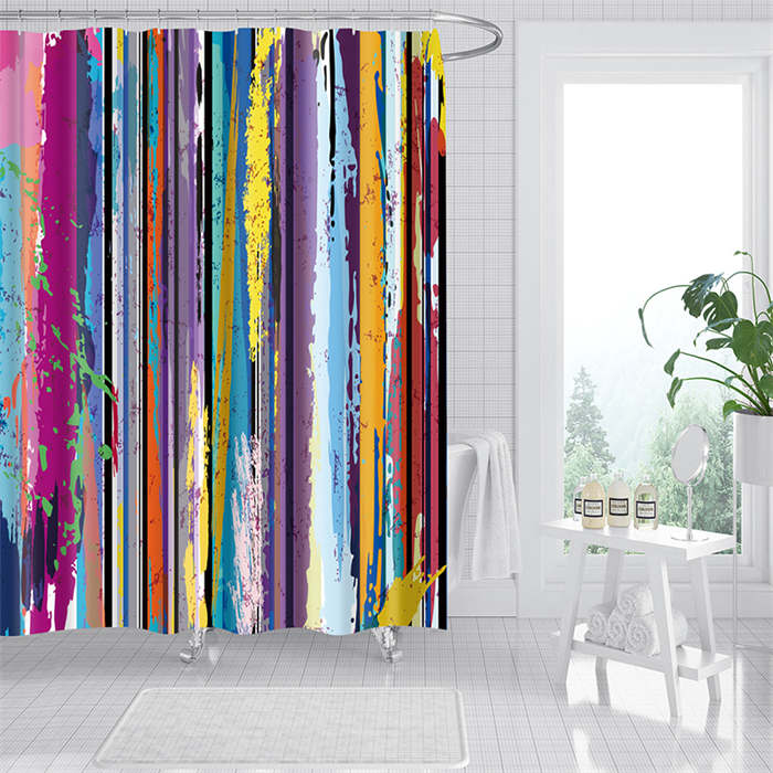 Vintage Wooden Printed Shower Curtains Bathroom Decor Accessory-10