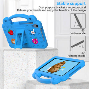 Strawberry Tablet Case with Shoulder Strap Stand for Samsung Galaxy Tab A 8.4 inch 2020-SkyBlue