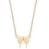 Dainty Butterfly Pendant Necklaces for Women-Gold