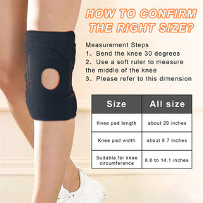 Knee Brace with Side Stabilizers,Adjustable Knee Support Sleeve with Patella Gel Pads for Men Women Arthritic Pain Relief,Running and Exercise (Black)