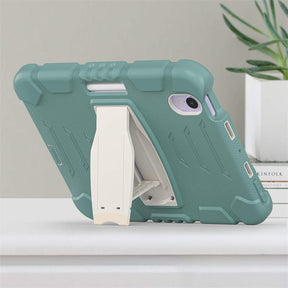 KingKong iPad Case For iPad Mini 6 Three-Layer Hybrid Protective Case With Holder-EmeraldGreen