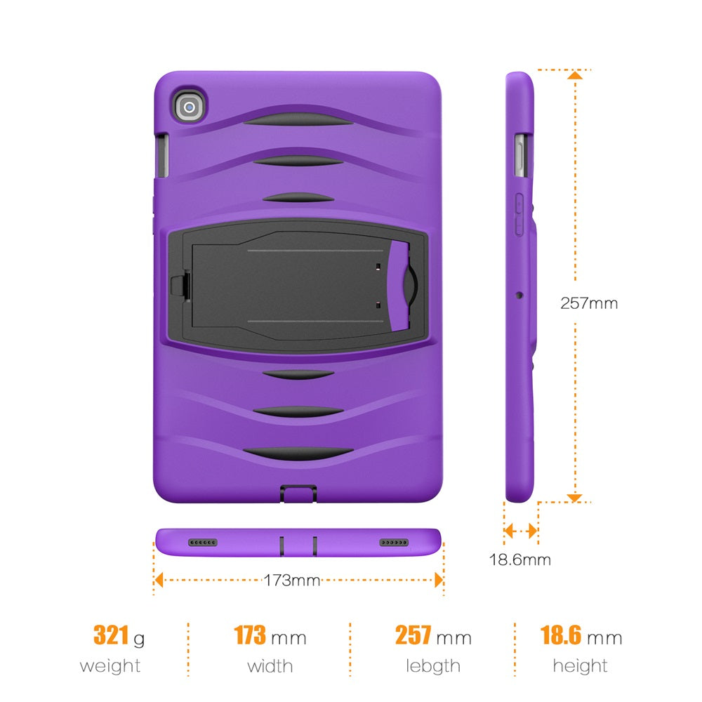 Shock Wave Kickstand Case Anti-Fall Protection For Samsung Tab S5E 10.5 T720/T725(2019)-Purple