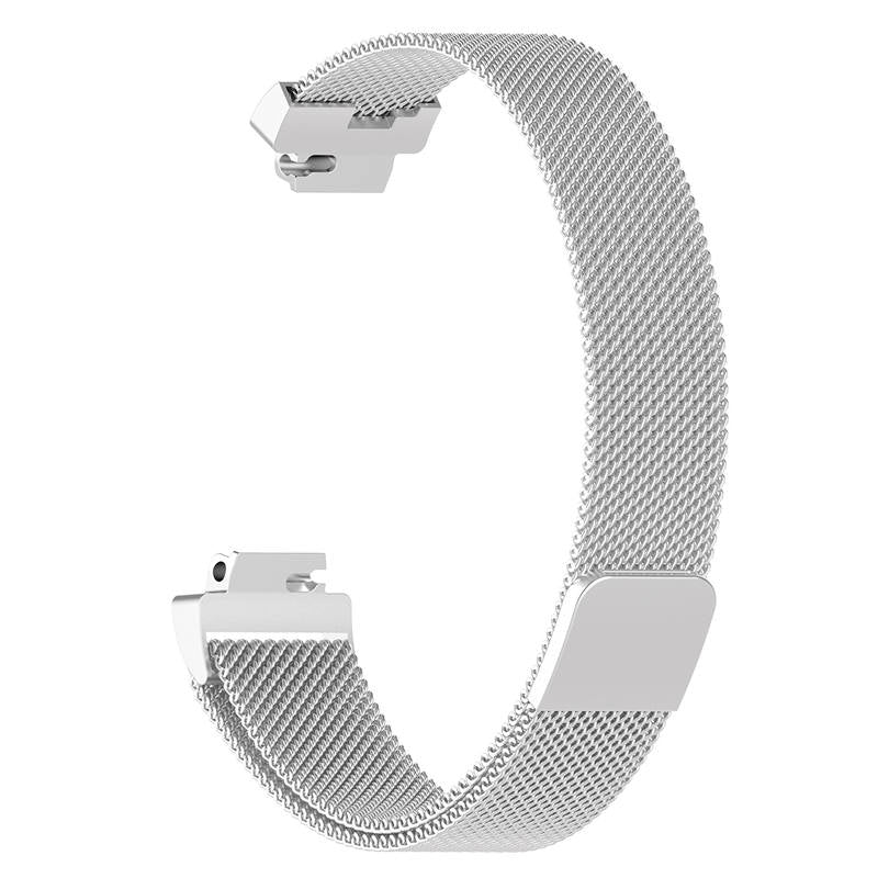 Stainless Steel Metal Replacement Strap Magnet Buckle For Fitbit Inspire HR-Silver