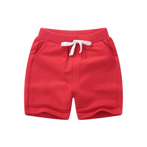 Kids 3 Pack 100% Cotton Sport Jogger Shorts Casual Elastic Pants-D