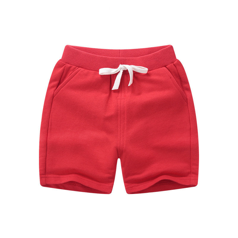 Kids 3 Pack 100% Cotton Sport Jogger Shorts Casual Elastic Pants-D
