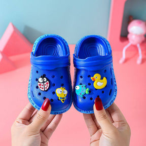 Childrens Clogs Boys Girls Soft Sandals Lightweight Non-Slip Shoes-SapphireBlue