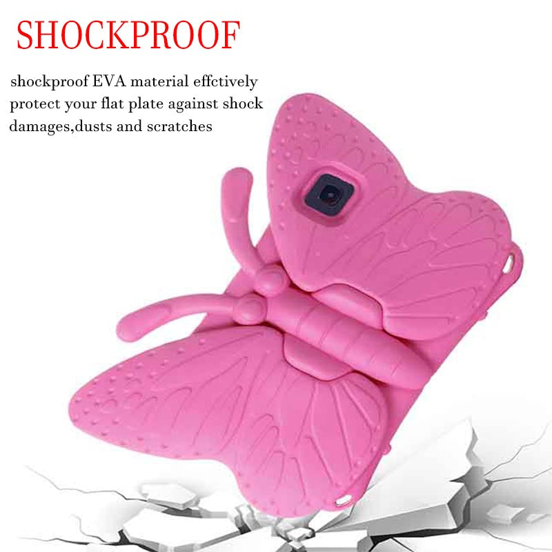 Butterfly Samsung Tablet Case for Galaxy Tab A8 10.5 Inch 2021 (SM-X200/SM-X205/SM-X207)-Rose