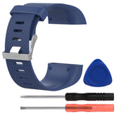 Soft Silicone Band For Fitbit Surge Smart Watch Replacement Accessories-Dark Blue