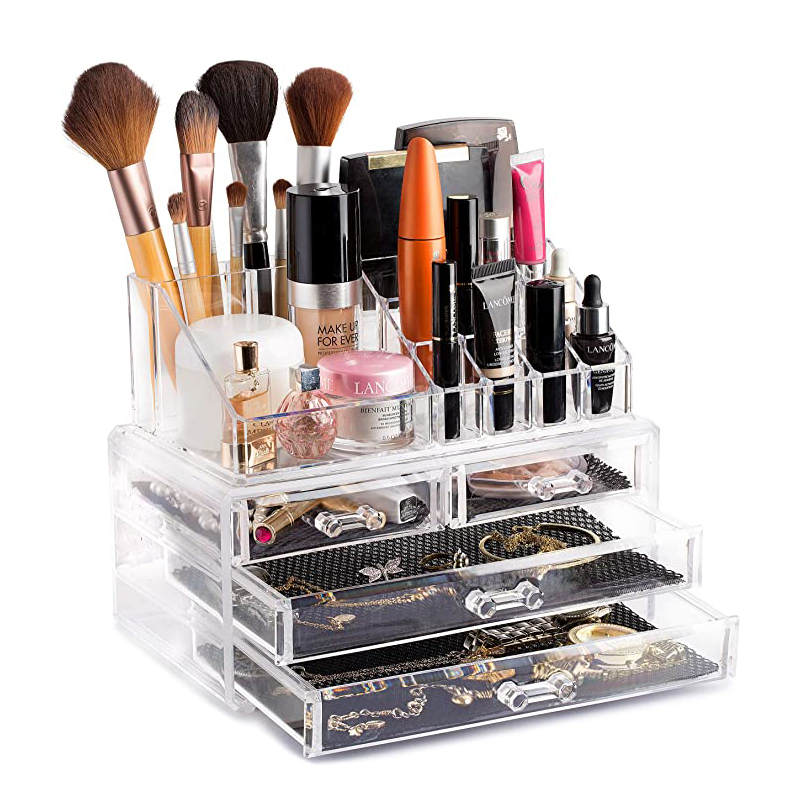 Clear Cosmetic Storage Organizer Skin Care Lipstick Display Box-A