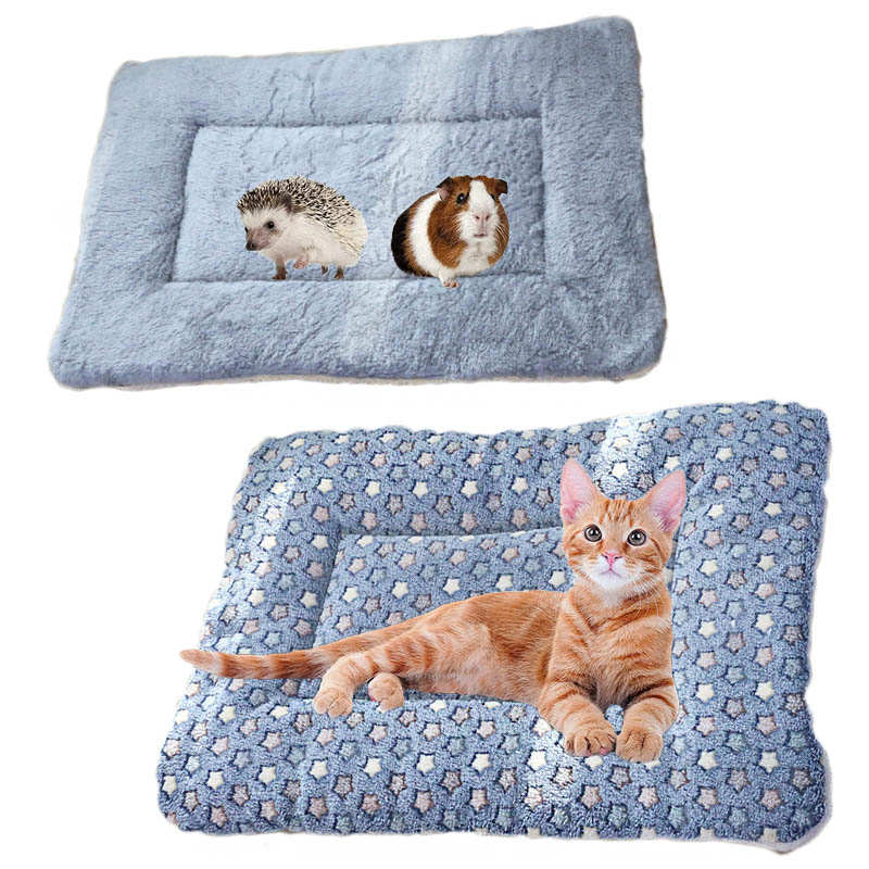 2 Piece Pet Plush Bed Mat Warm Sleep Pad-D