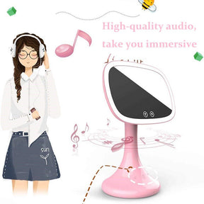 Home & LivingMakeup Mirror Led Dressing Table Mirror with 10X Magnifying Glass-Pink