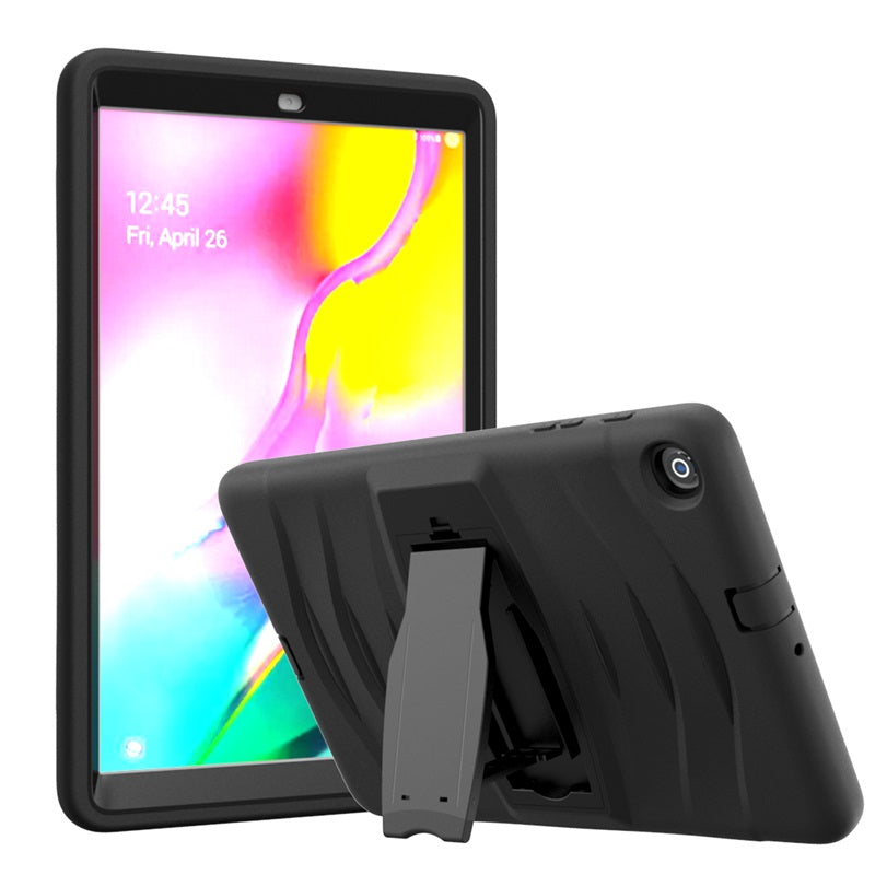 Shock Wave Kickstand Case Anti-Fall Protection For Samsung Tab A 10.1 T510/T515(2019)-Black