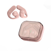 Bluetooth 5.3 Headphones HiFi Stereo Noise with Earhooks Wireless Earbuds-Pink