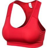 Women Sports Bra Yoga Workout Fitness Tank Top Without Steel Ring Breathable Quick Drying Running Underwear 2108-Red