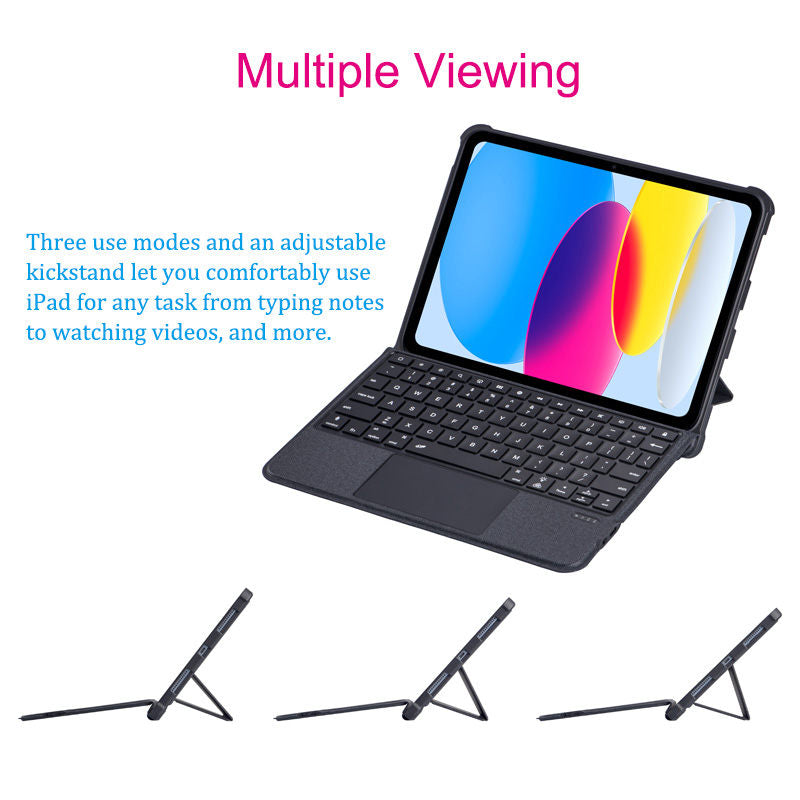 Backlit Detachable Keyboard Case with Precisive Trackpad for iPad 10th 10.9inch