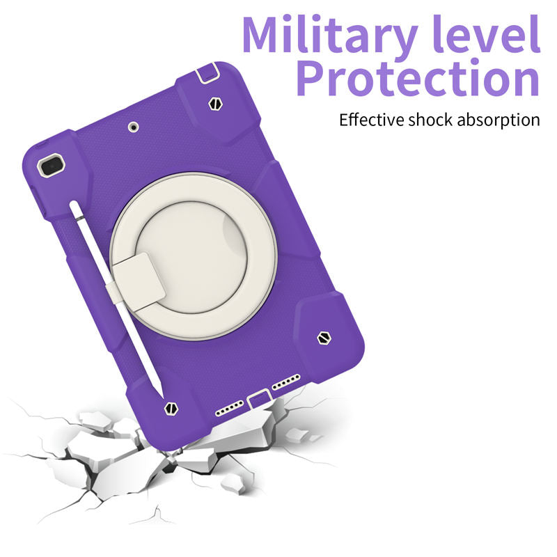 iPad Case For iPad 10.2 with 360¡ãSwivel Stand-Catharanthus Roseus