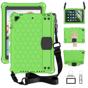 Hive iPad Case For iPad 5/6/Pro 9.7/iPad9.7 Durable Stand Cover With Shoulder Strap-GreenBlack