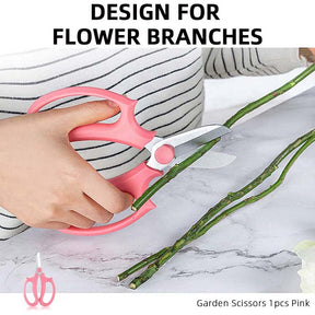 Home & LivingFloral Scissors Premium Steel Garden Plant Trimming Tools for Gardening Flower Arrangement - -Pink