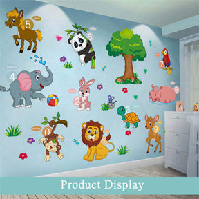 Creative Cartoon Removable 3D Wall Stickers Forest Animal Gathering Decoration For Children Room-07