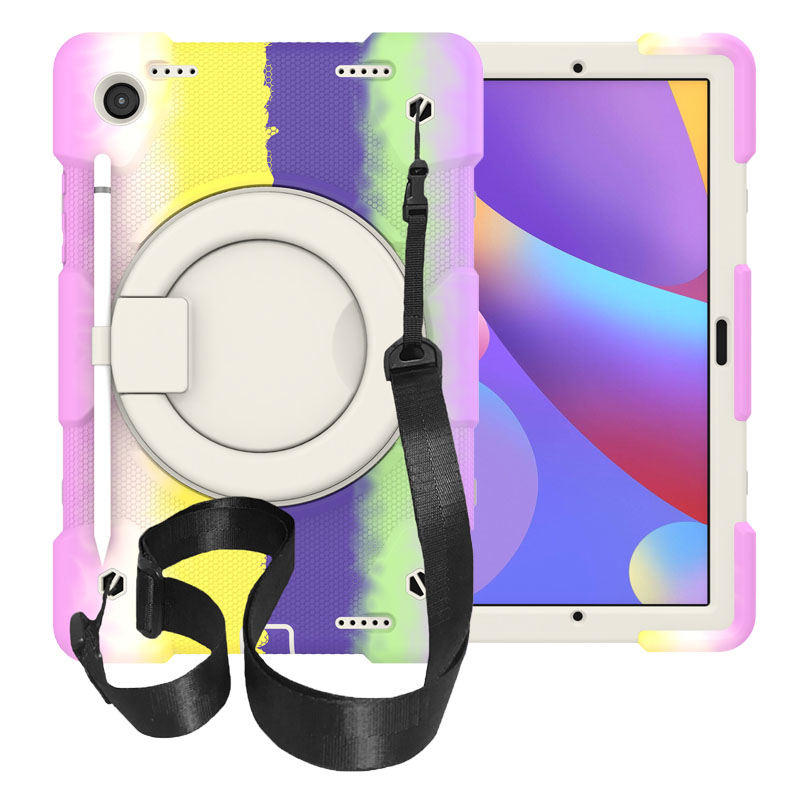 Tab A 8 X200/X205 Samsung Tablet Case with 360¡ãSwivel Stand-Colorful Purple