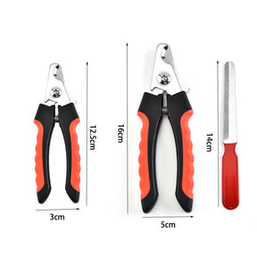 Dog Nail Clippers and Trimmer with Quick Safety Guard to Avoid Over-Cutting Toenail-Black Red