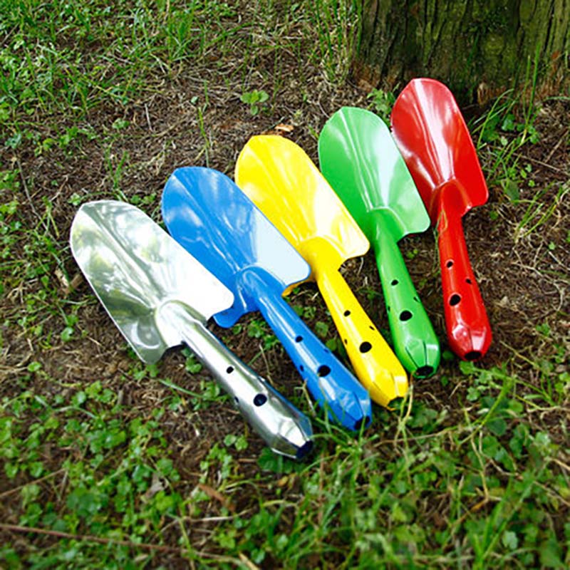 5 Packs Random Color Mini Colorful Metal Garden Hand Shovel, Flower Soil Planting Digging Transplanting Light Duty Tools