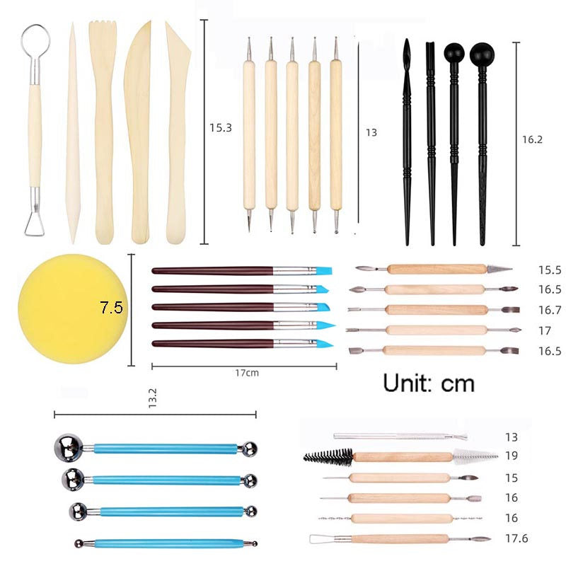 37 Pcs Clay Sculpting Tools Set with Storage Bag for Sculpture Pottery